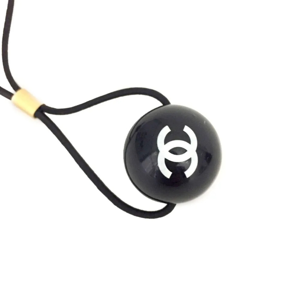 CHANEL CC LOGO BLACK HAIR TIE ACCESSORIES/1A7223 - Picture 3 of 10